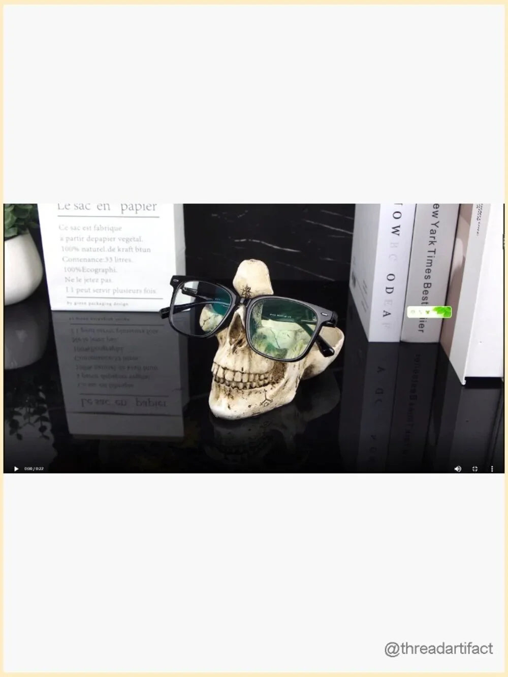 Gothic Skull Eyeglass Stand, Creative Sunglasses Holder, Resin Spectacle